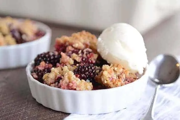 Blueberry Or Blackberry Cobbler With