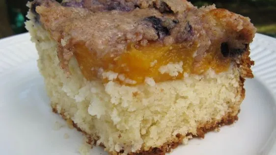 Blueberry Peach Coffee Cake