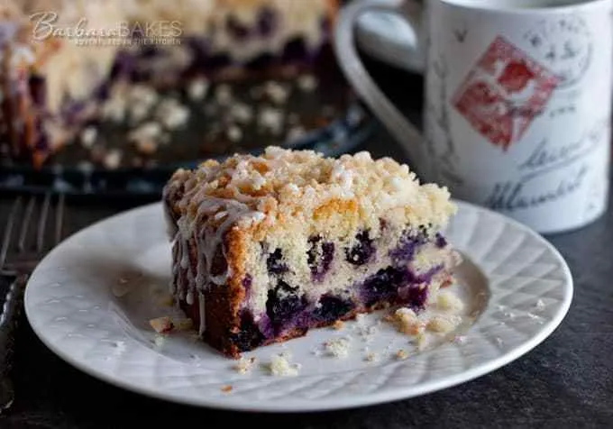 Blueberry Snack Cake With Streusel Topping