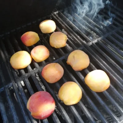 Bourbon Glazed Peaches With Yogurt