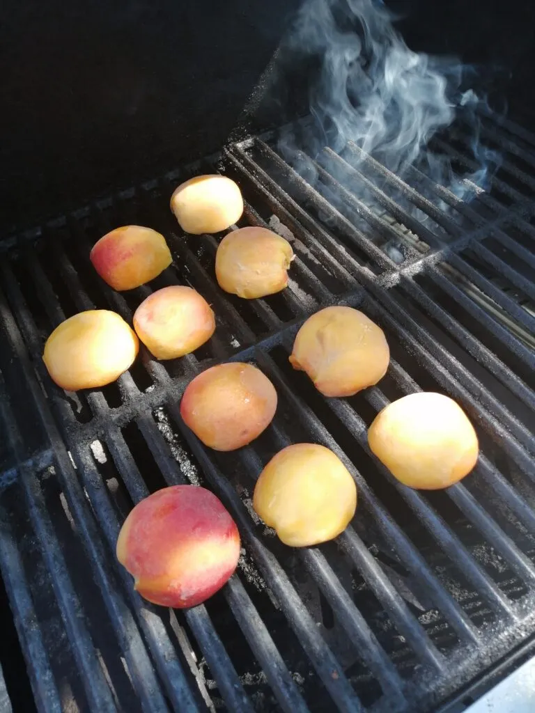 Bourbon Glazed Peaches With Yogurt