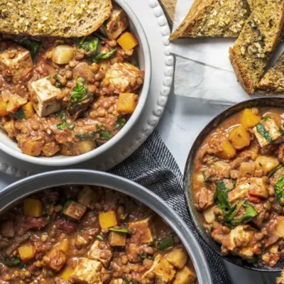 Braised Butternut Squash With Tofu