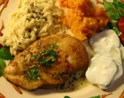 Breaded Chicken Cutlets With Lemon Basil