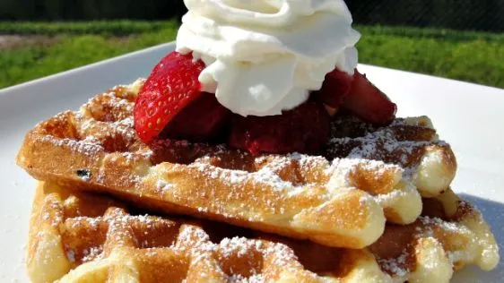 Breakfast On The Deck Sour Cream Waffles