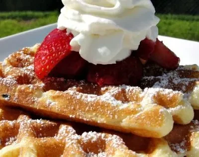 Breakfast On The Deck Sour Cream Waffles