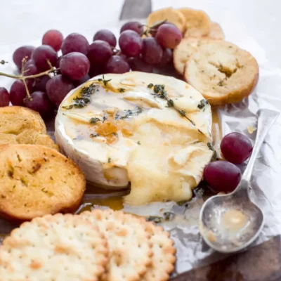 Brie Cheese With Roasted Garlic- Paprika Filling