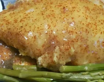 Brie Topped Dijon Chicken Breasts