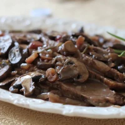 Brisket With Portabella Mushrooms And