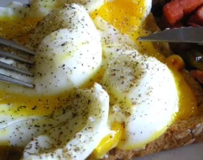 British Breakfast In Bed -Boiled Eggs And Marmite