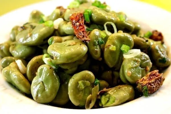 Broad Beans Fava Beans Stir Fried With