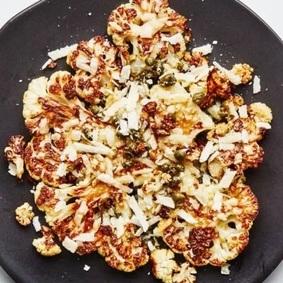 Broccoli And Cauliflower Salad With Capers In Lemon Vinaigrette