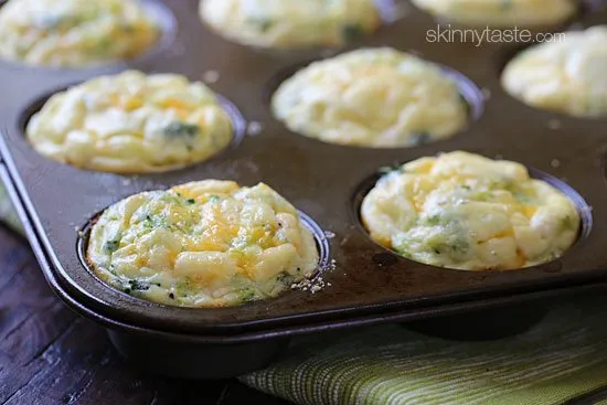 Broccoli And Cheese Egg Muffins