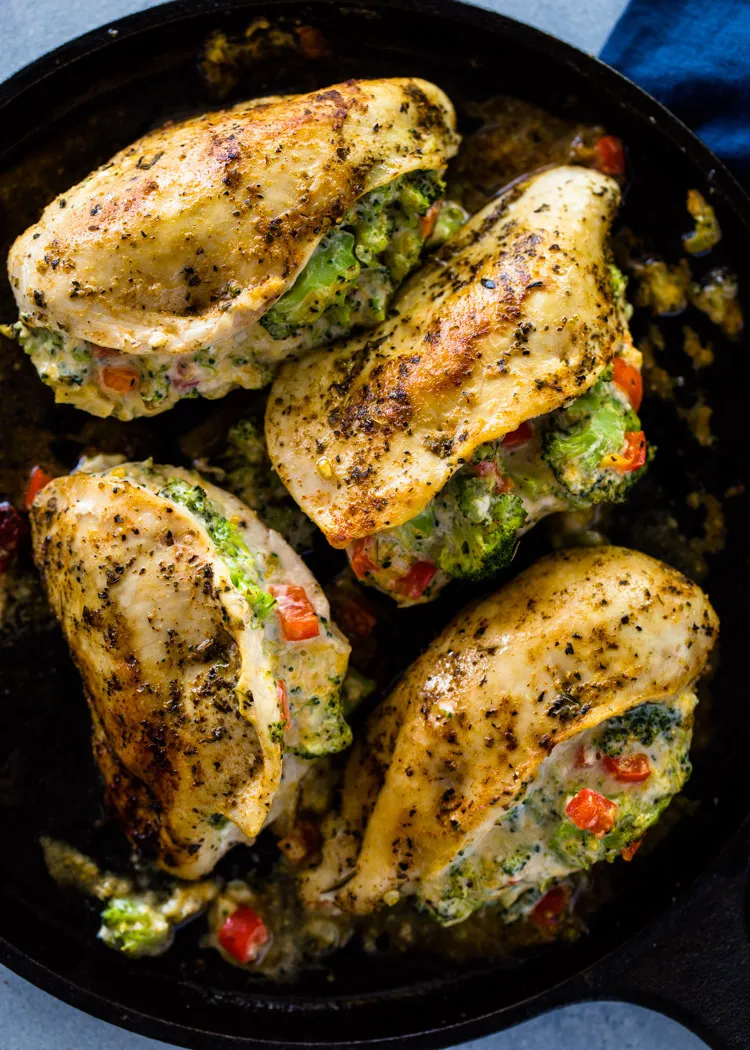 Broccoli And Cheese Stuffed Chicken