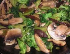 Broccoli And Mushrooms In Oyster Sauce