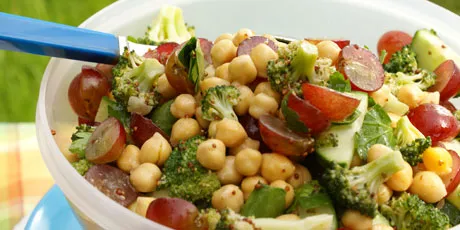 Broccoli, Grape And Chickpea Salad