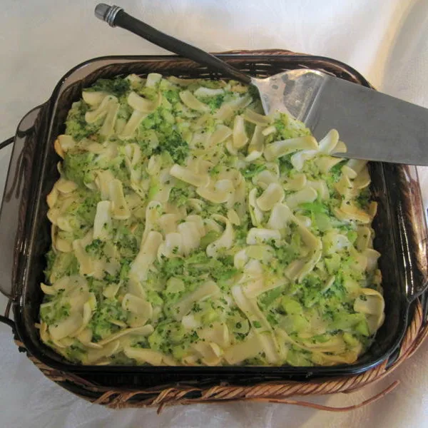 Broccoli Noodle Pudding