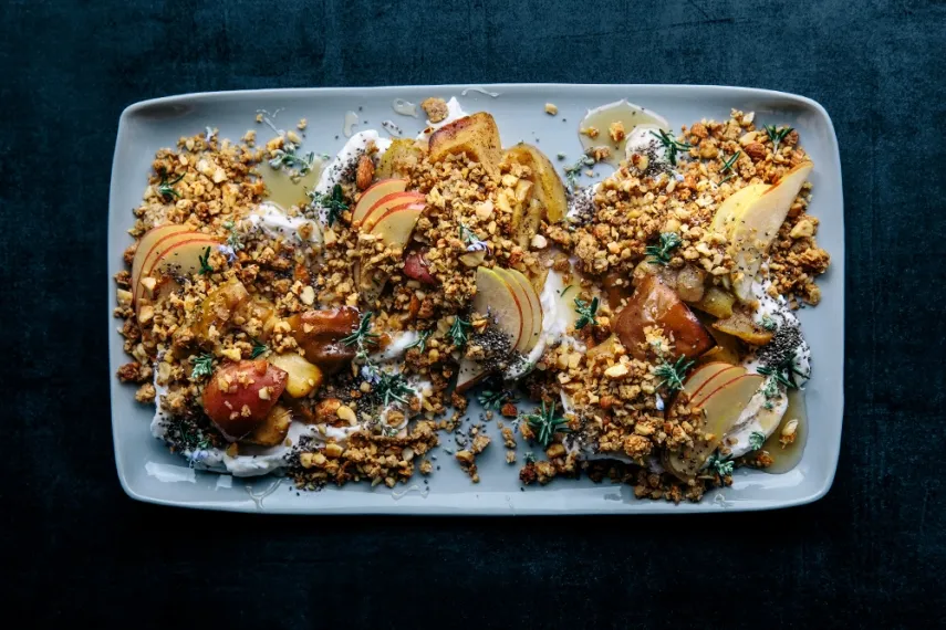 Broiled Apples And Pears With Rosemary