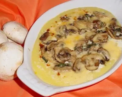 Broiled Polenta With Mushrooms And Cheese