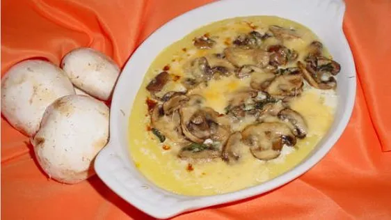 Broiled Polenta With Mushrooms And Cheese