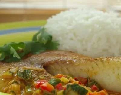 Broiled Tilapia With Thai Coconut-Curry