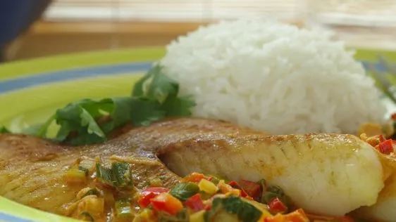 Broiled Tilapia With Thai Coconut-Curry