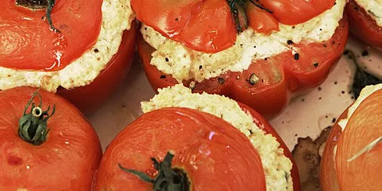 Broiled Tomatoes With Goat Cheese