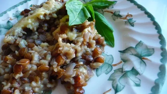 Brown Rice And Lentil Casserole