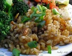 Brown Rice With Onions, Garlic, And Pecans