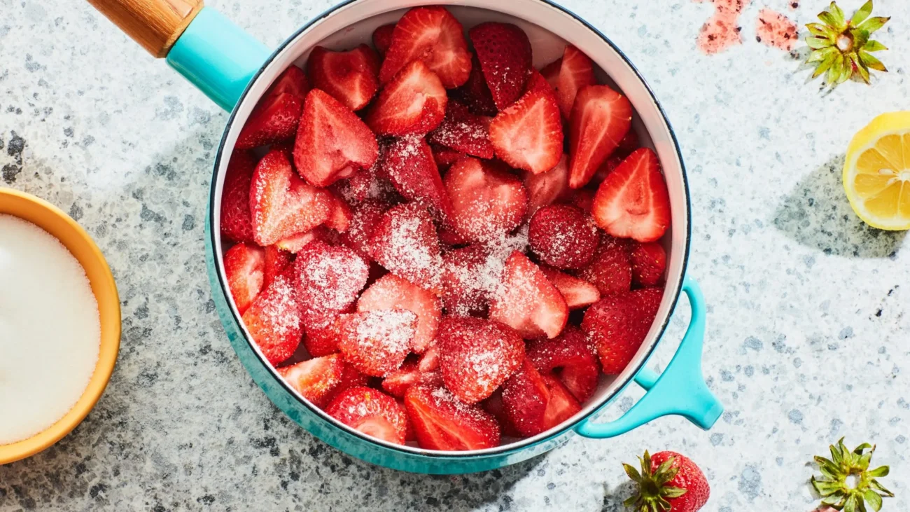 Brown Sugared Strawberries With Creme