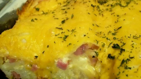 Brunch Ham Enchilada Casserole Make