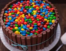 Bucket Of M&Ms Kit Kat Cake