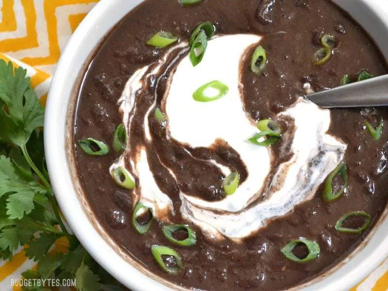 Budget Friendly Black Bean Soup