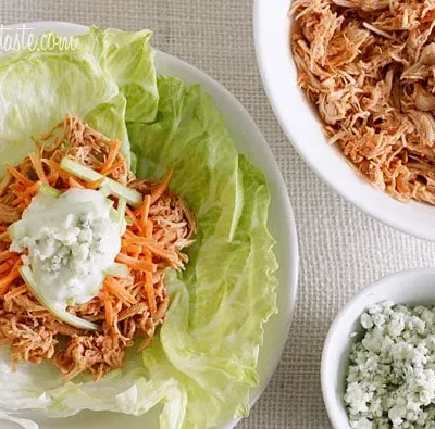 Buffalo Chicken Lettuce Wraps Slow Cooker