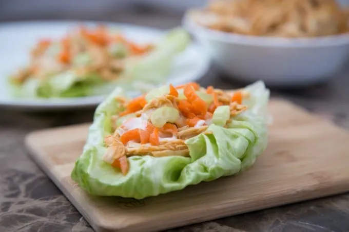 Buffalo Chicken Lettuce Wraps Slow Cooker, Instant Pot