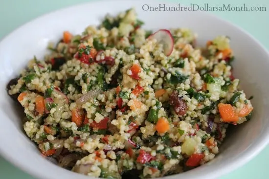 Bulgur, Red Pepper, Cucumber And