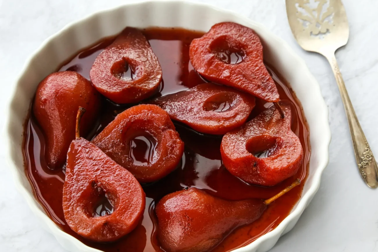 Burgundy Poached Pears