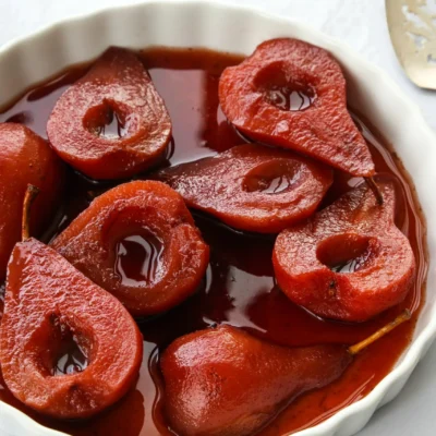 Burgundy Poached Pears