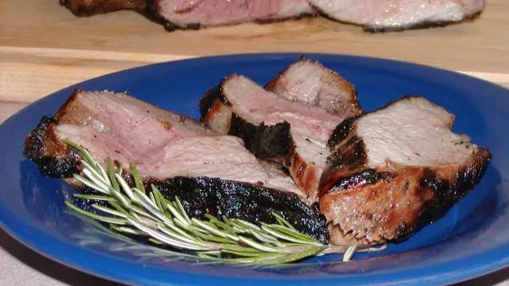 Butterflied Leg Of Lamb With Lots Of Garlic And