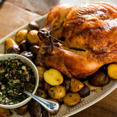 Buttermilk Marinated Air Fryer Whole Roasted Chicken