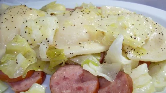 Cabbage, Kielbasa And Pierogies