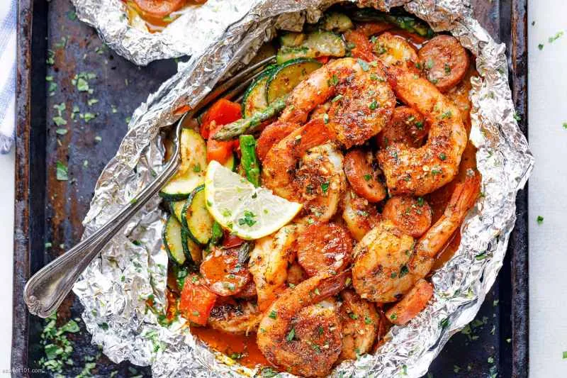 Cajun Shrimp In Foil