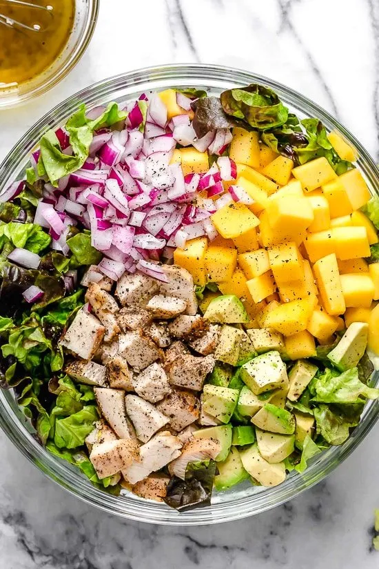 California Grilled Chicken Avocado And Mango Salad