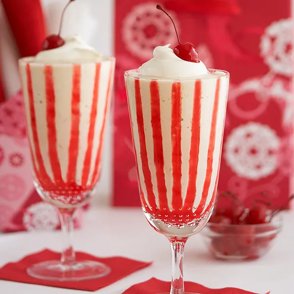 Canada Day Banana Split Milkshakes