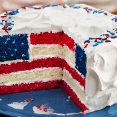 Canada Day Flag Cake