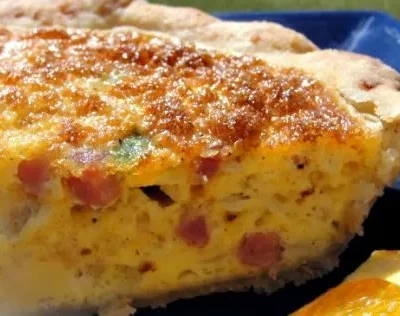 Canadian Bacon Onion Quiche Oamc