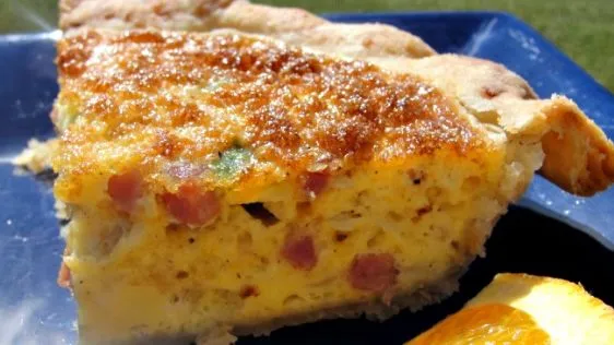 Canadian Bacon Onion Quiche Oamc