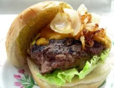 Canadian Burger With Beer- Braised Onions