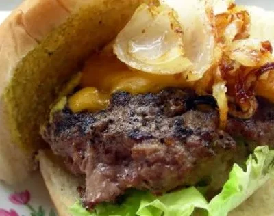 Canadian Burger With Beer- Braised Onions