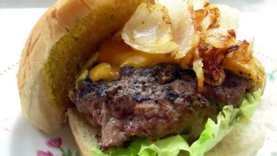 Canadian Burger With Beer- Braised Onions