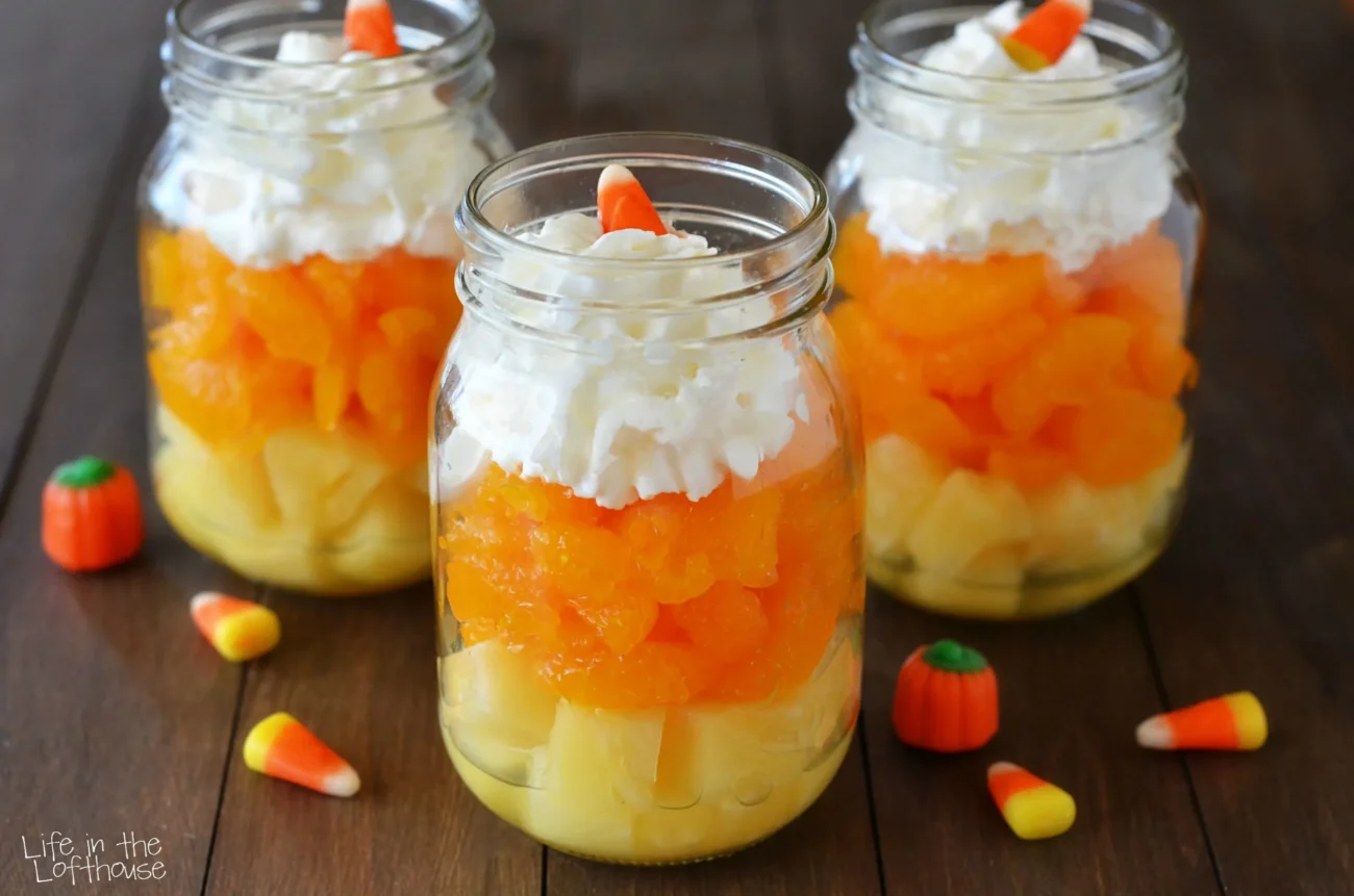 Candy Corn Fruit Parfaits